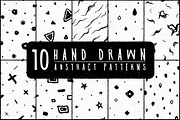 10 Hand Drawn Abstract Patterns, a Pattern Graphic by 2DFUNS (Thumbnail 1 of 7)