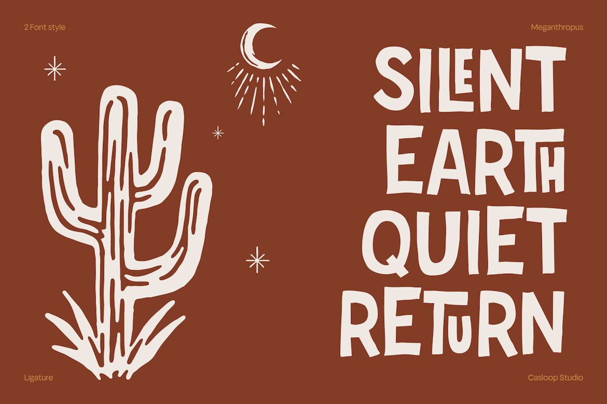 Meganthropus – Vintage Rough Display, a Sans Serif Font by Casloop Studio (Photo 4 of 10)