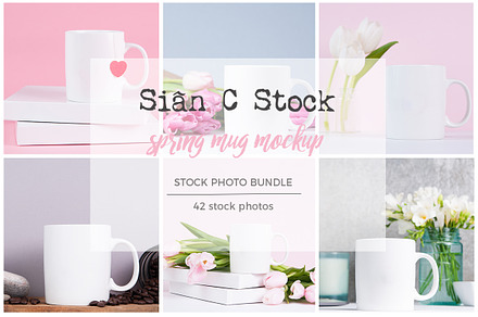 Spring Mug Mockup Bundle, a Photo by Siân C Photography