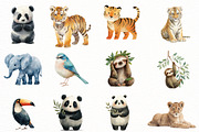 watercolor Animals clipart, an Illustration by Designworld (Thumbnail 3 of 5)