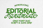 Handmode Editorial Duo, a Script Font by Letter Fresh (Thumbnail 1 of 11)