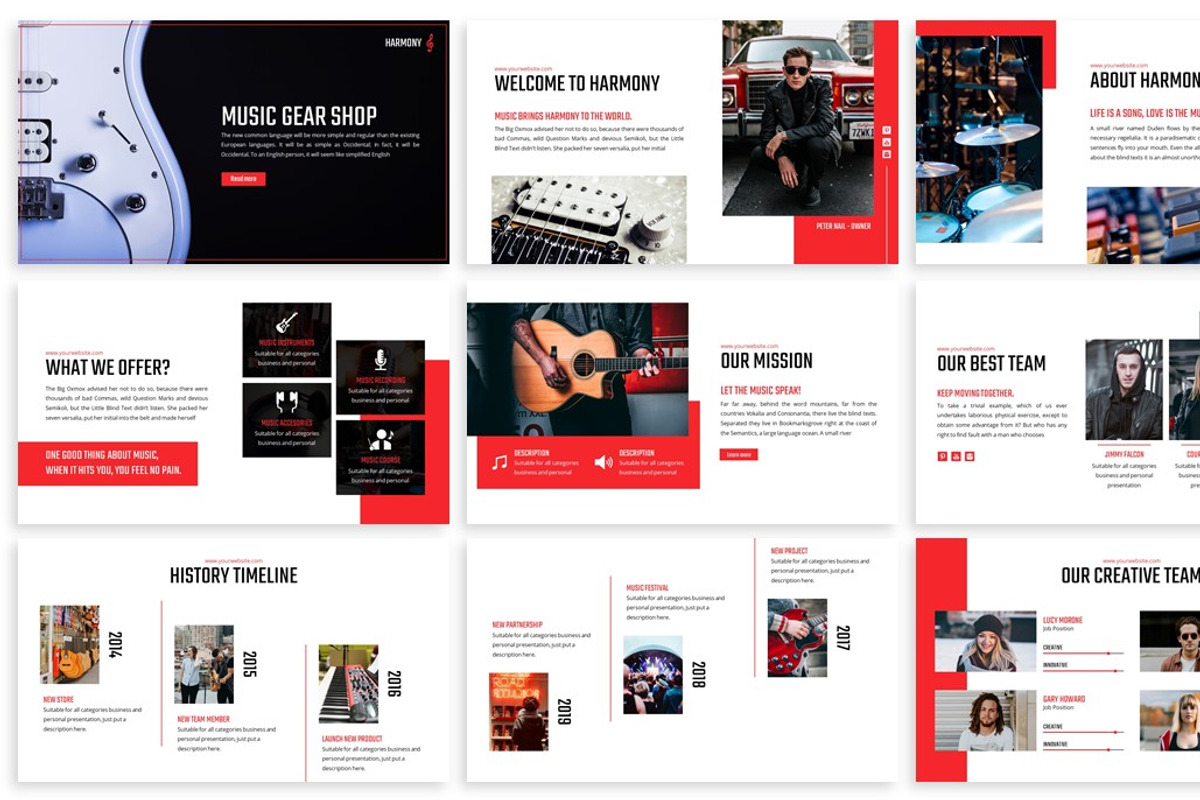 Harmony - Music Powerpoint Template, a Presentation Template by ...
