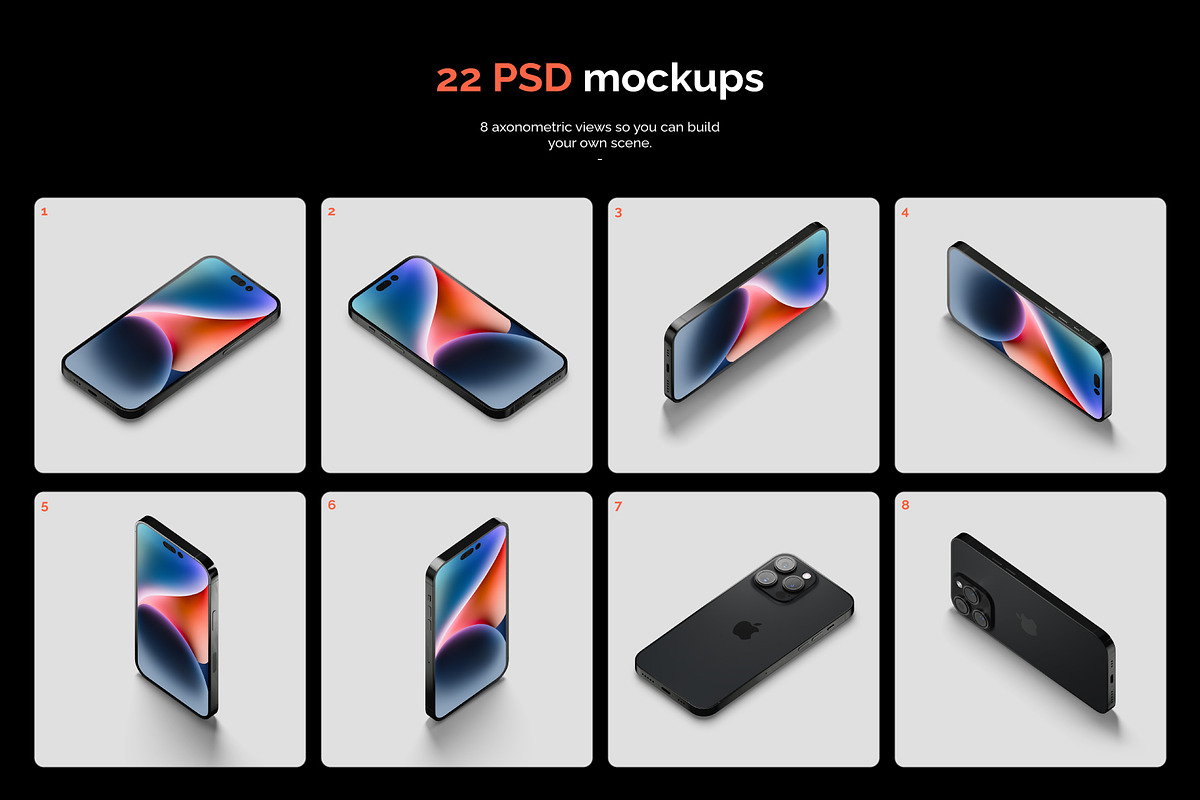 iPhone 14 PRO Mockup, an iPhone Mockup by Mocku (Photo 6 of 17)