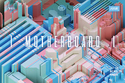Motherboard | 3D Circuit Backgrounds, a Background Graphic by dvtchk (Thumbnail 6 of 12)