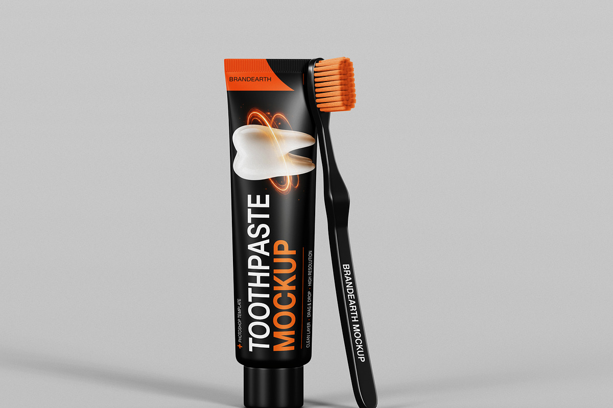 Toothpaste Mockup, a Packaging Mockup by Brand Earth (Photo 3 of 4)
