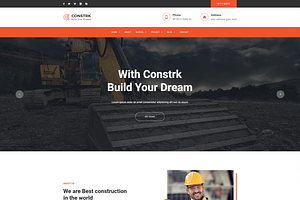 Construction HTML Template Constrk