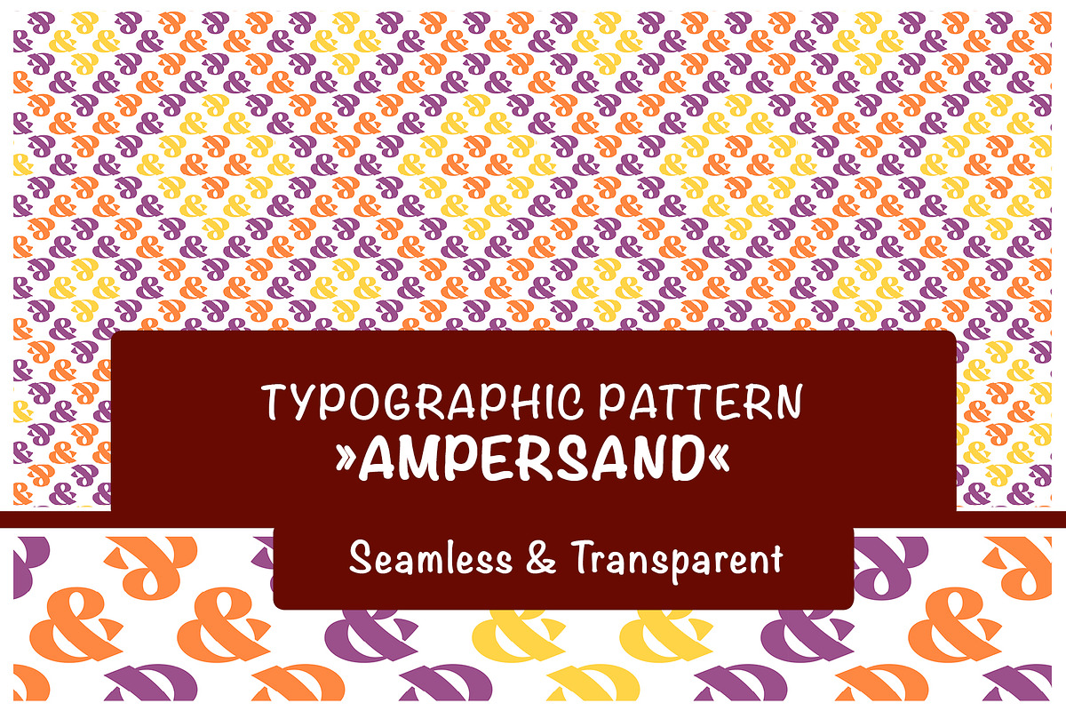 Typography Pattern Ampersand, a Pattern Graphic by Pixeria