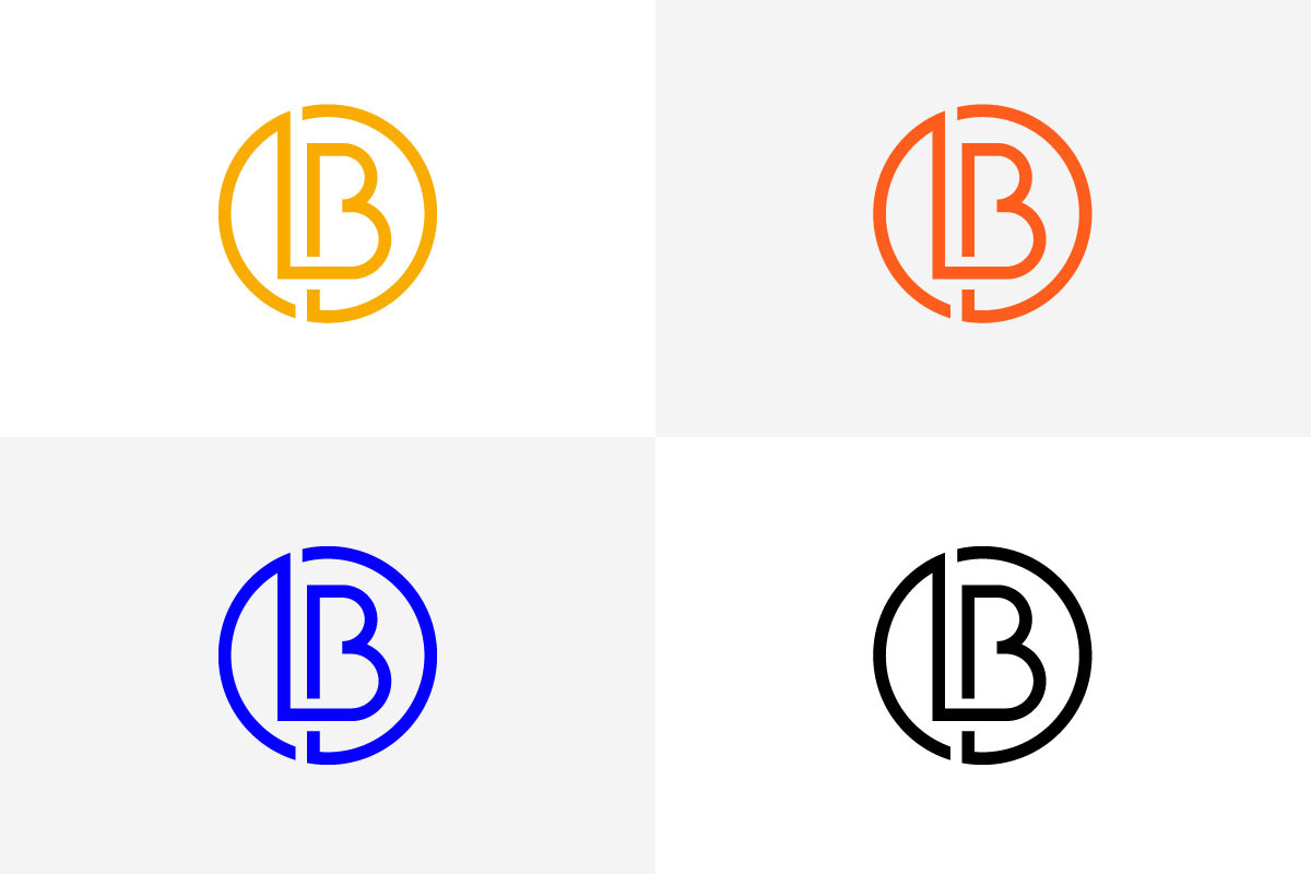 Minimal LB Monogram Logo Design preview 6