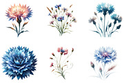 Blue Cornflower Clipart, an Illustration by DreamArtGraphic (Thumbnail 6 of 6)