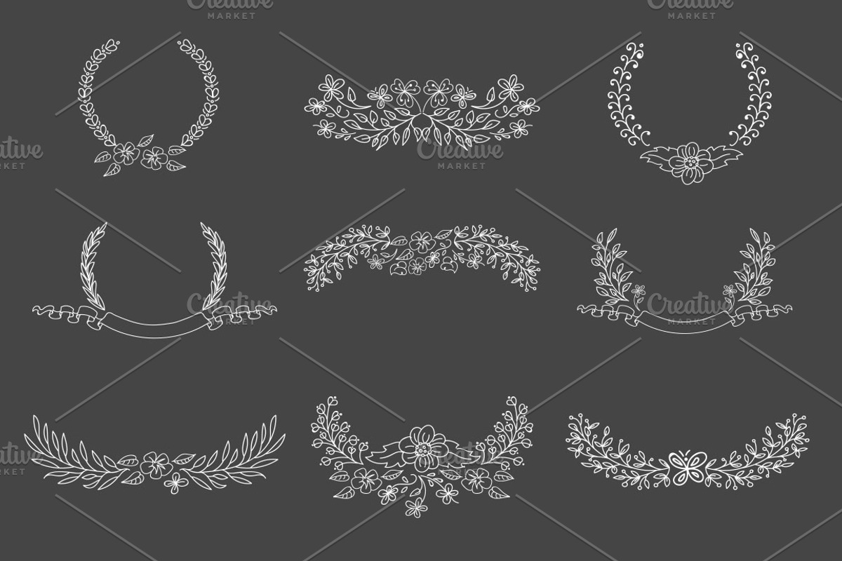 Rustic ornaments.Vector clipart, an Illustration by Art & Things (Photo 3 of 3)