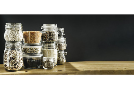 Banner with assortment of uncooked, a Food & Drink Photo by Enjoy Photo