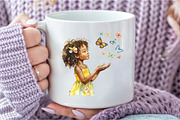 African American Girl with Butterfly, an Illustration by DreamCafeArt (Thumbnail 5 of 8)