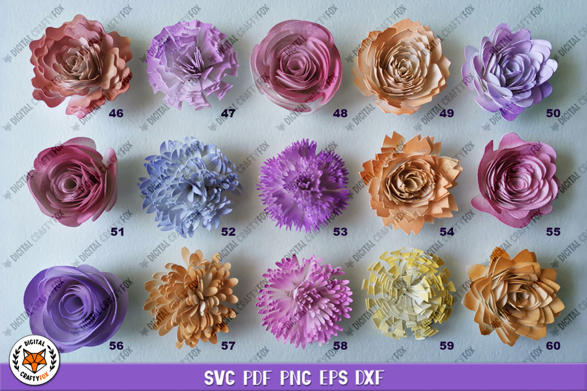 3D Rolled Paper Flowers SVG, a Graphic by Digital_Craftyfox (Photo 10 of 11)