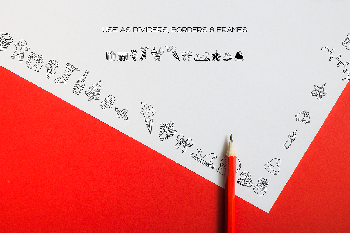 Xmas Doodles - Dingbats Font, a Symbol Font by WADLEN (Photo 7 of 8)