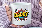 DADDY Comic Style Sublimation PNG, an Illustration by DreamCafeArt (Thumbnail 6 of 7)