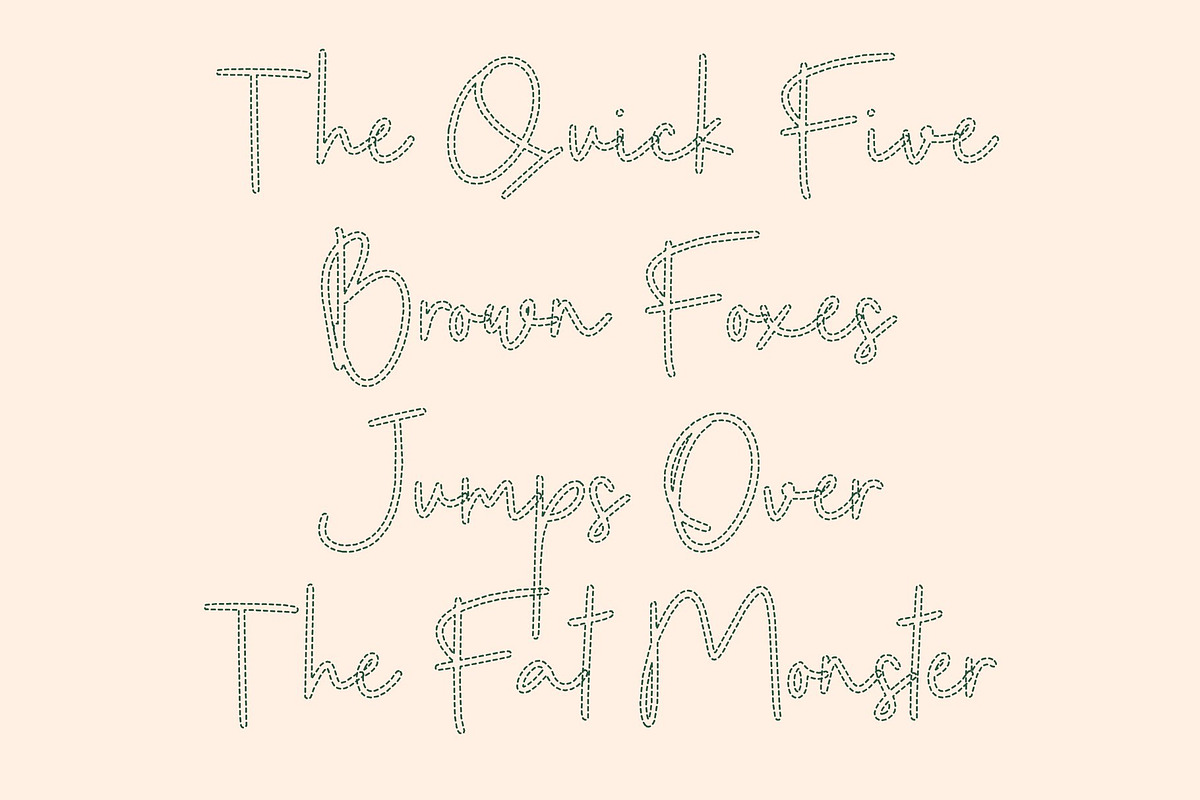 CS Galysia Dashed, a Script Font by Craft Supply Co. (Photo 5 of 8)