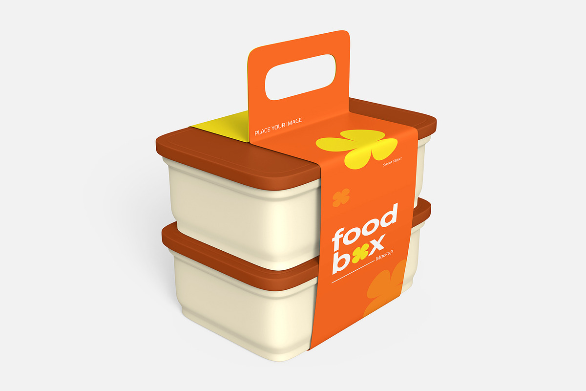 Takeaway Food Box Mockup Pack, a Packaging Mockup by graphypix (Photo 15 of 15)