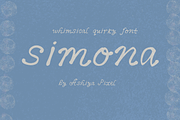 Simona Elegant Quirky Font, a Handwritten Font by Ashiya Pixel (Thumbnail 1 of 13)