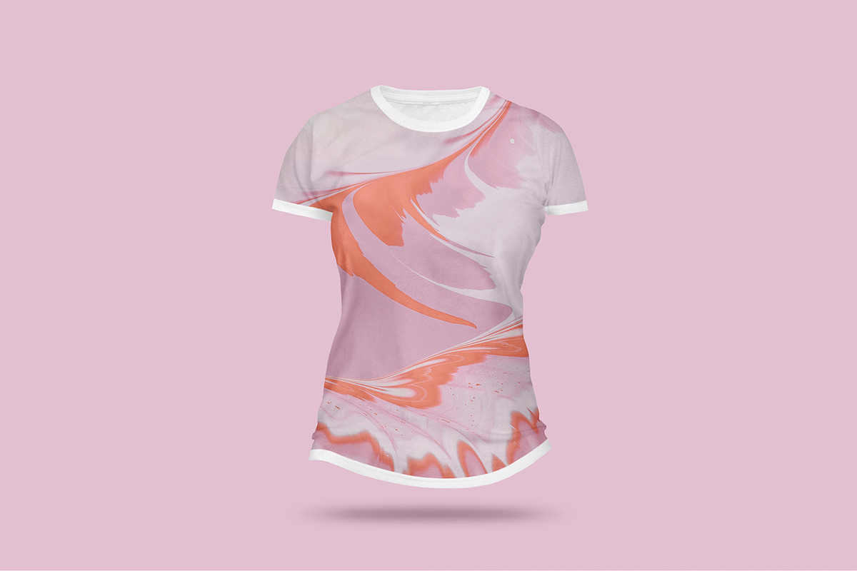 3D Ladies Fit T-Shirt Mockup, an Apparel Mockup by Aurora Graphics (Photo 4 of 5)