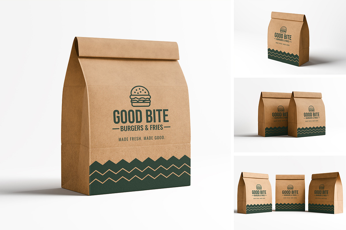 Kraft Paper Bag for Packaging Mockup, a Packaging Mockup by simuradi (Photo 1 of 6)