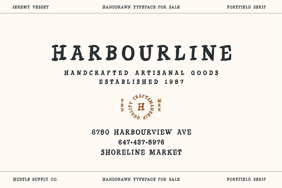 Portfield - A Hand Drawn Serif, a Handwritten Font by Hustle Supply Co. (Photo 11 of 15)