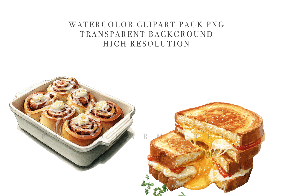 200+ Watercolor Kitchen Clipart Set, a Decorative Illustration by Pati Charm Studio (Photo 9 of 13)