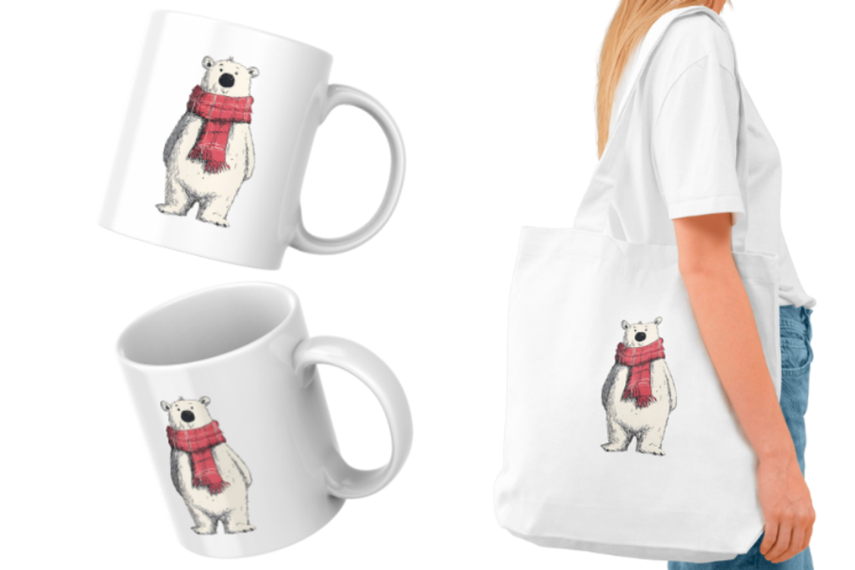 Cute Christmas Polar Bear Clipart, a Graphic by Markicha Art (Photo 3 of 4)