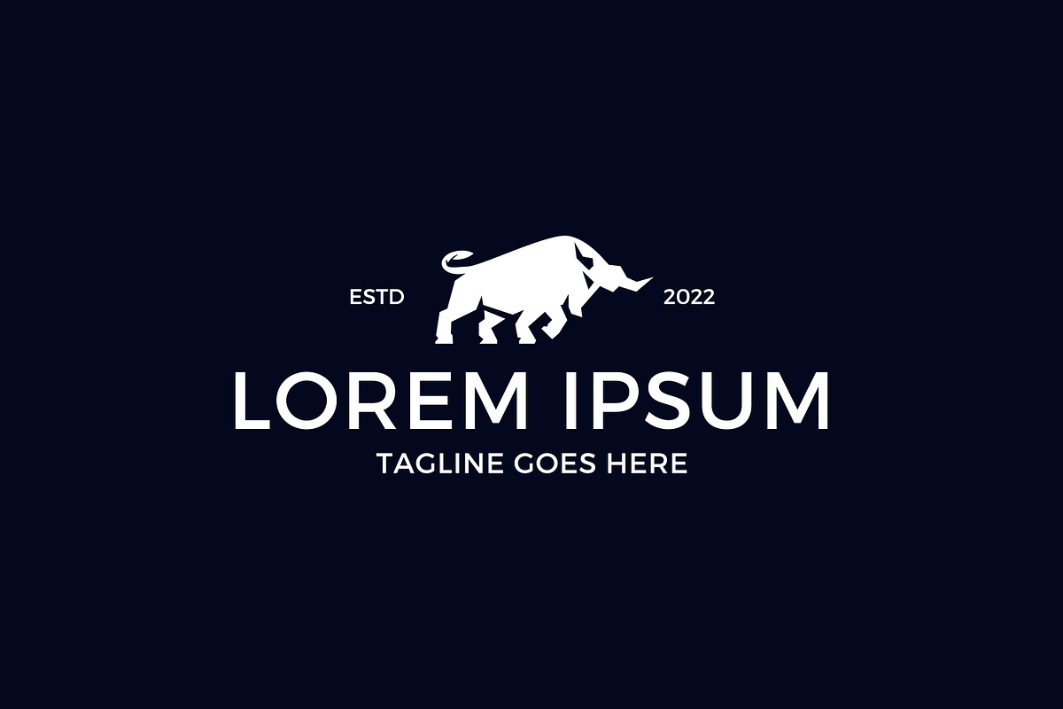 Standing Bull Logo, a Branding & Logo Template by juliawan