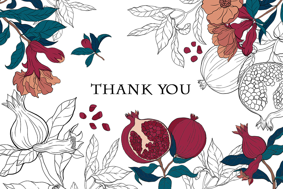 Pomegranate paradise collection, a Pattern Graphic by Aralova Art (Photo 8 of 8)