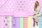 Pastel Polka Dots, Silver Glitter, a Pattern Graphic by Creative Matrix82 (Thumbnail 1 of 7)