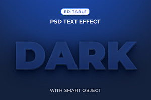 Blue Dark Editable Text Effect