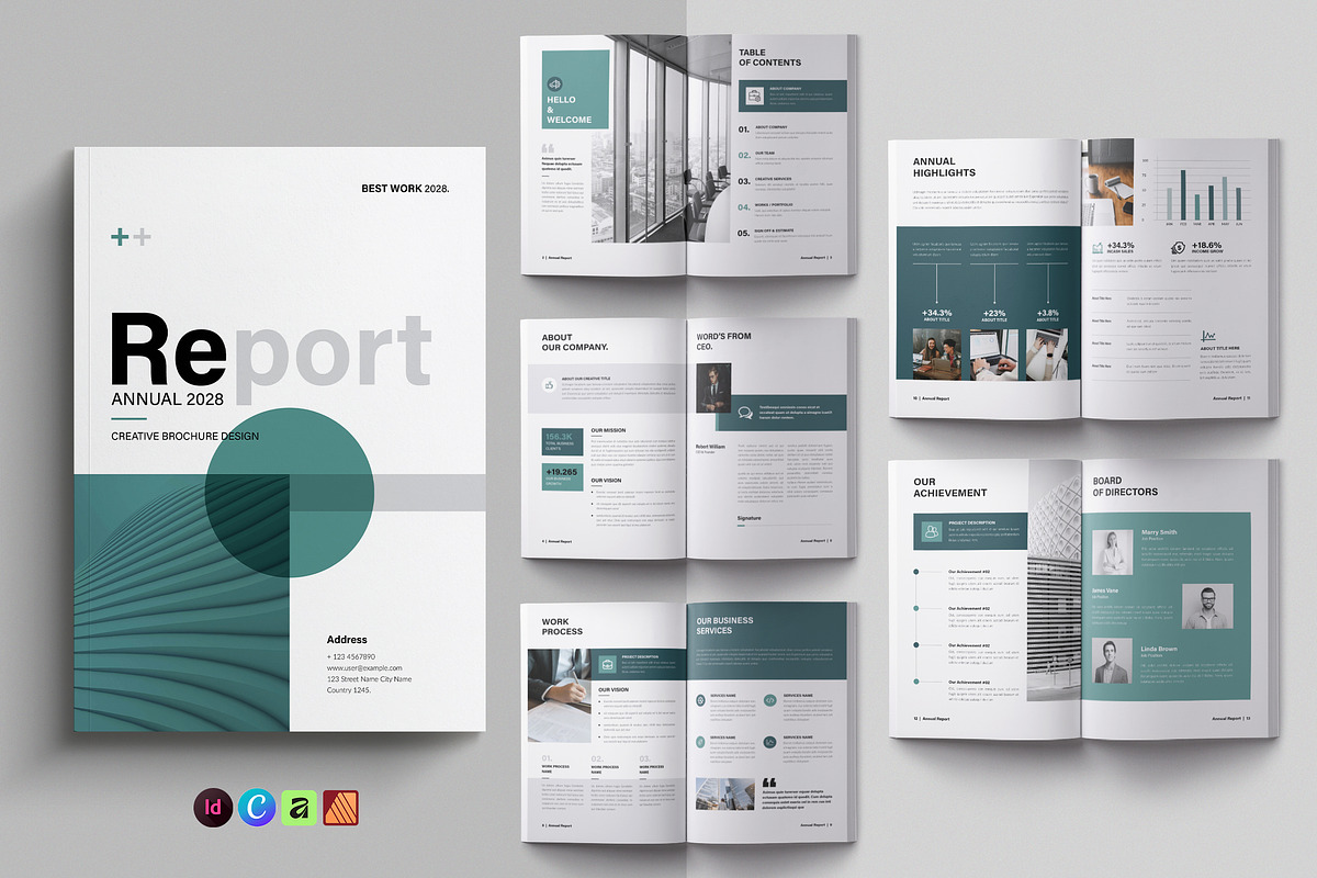 Annual Report Template, a Brochure Template by NorthPeak (Photo 1 of 9)