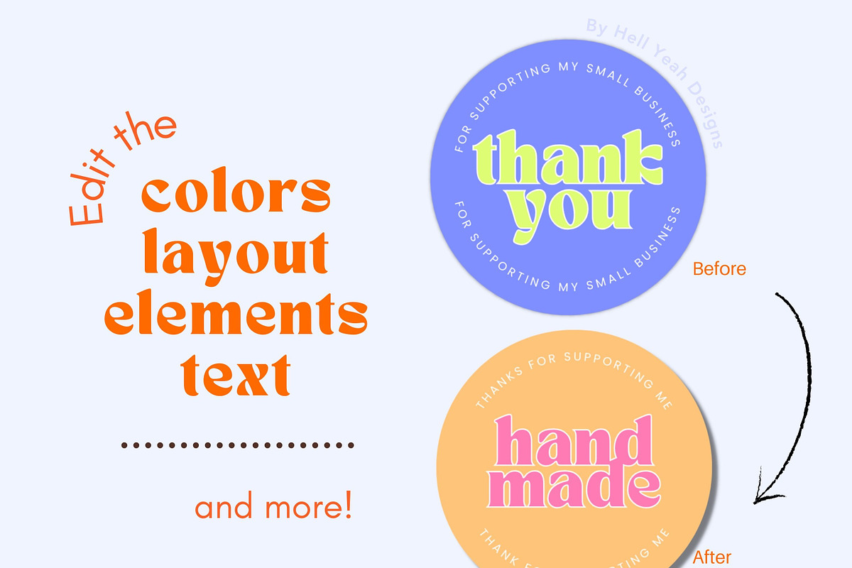 Ecommerce Sticker Canva Templates, a Stationery Template by Hell Yeah Designs (Photo 4 of 4)