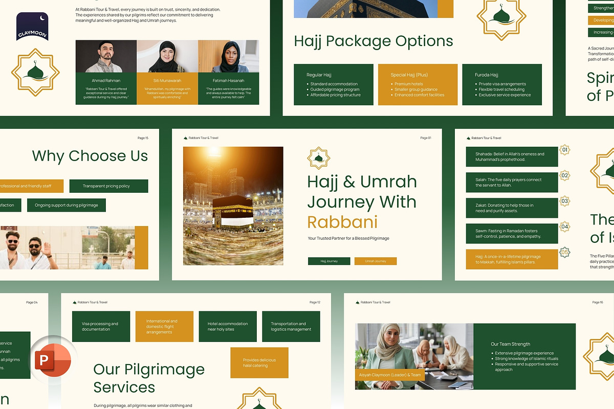 Hajj and Umroh Pitch Deck, a Presentation Template by Claymoon Lab (Photo 2 of 7)