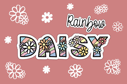 Daisy Rainbow OTF, a Symbol Font by DREAMs Soul G.