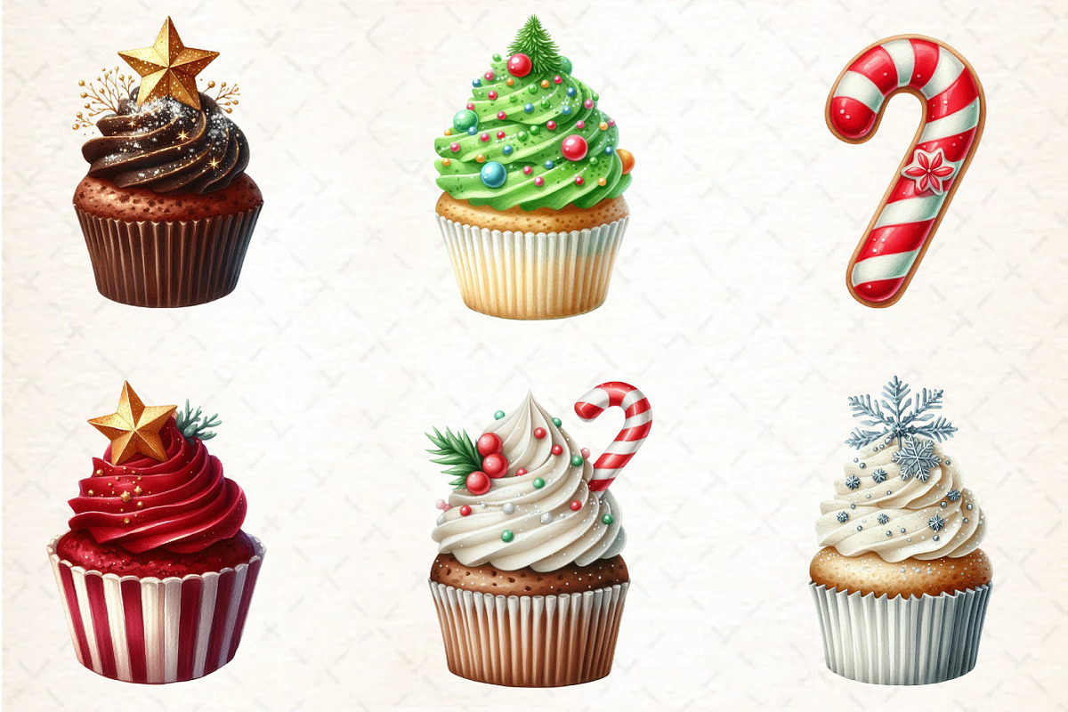 Christmas Cookies and Cupcakes Clipa, an Illustration by DreamCafeArt (Photo 5 of 8)
