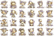 Whimsical Spring Animals Clipart, an Illustration by designcity5 (Thumbnail 2 of 5)