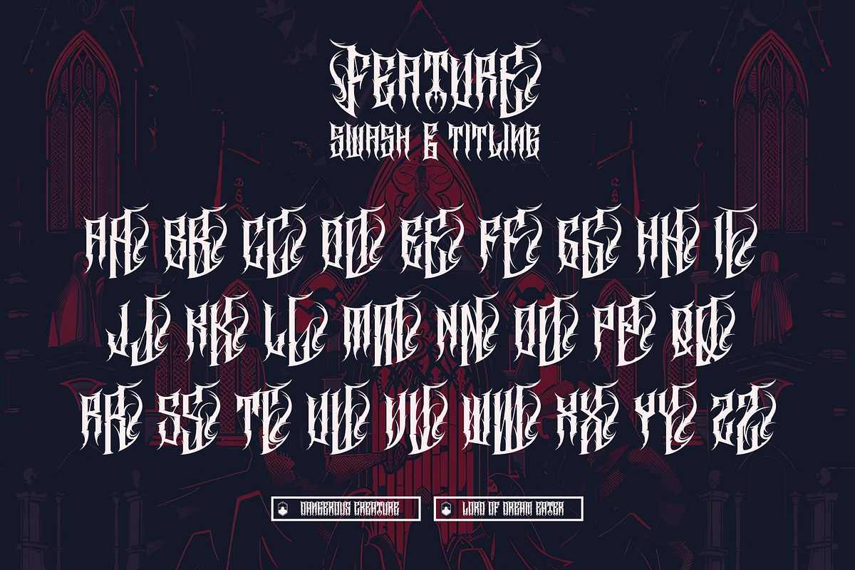 Cathedrave – Gothic Blackleter Font, a Blackletter Font by Letterara (Photo 13 of 15)