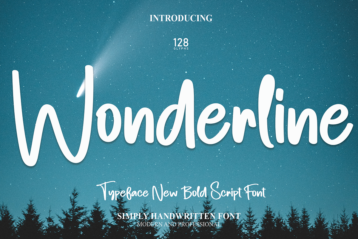 Wonderline | Script Font, a Script Font by Scratchones (Photo 1 of 8)