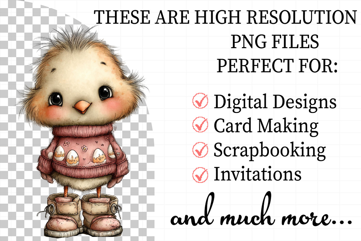 Whimsical Easter Chicken Clipart, an Illustration by Daily.Designs (Photo 2 of 8)