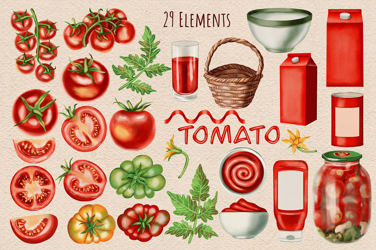 Watercolor Tomatoes, an Illustration by Andre_Eva (Photo 2 of 10)