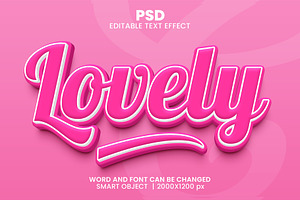 Lovely Cute Pink 3d Text Effect, a Layer Style Add-On by bdrobin