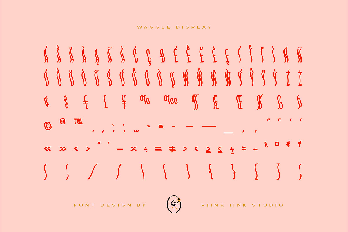 WAGGLE Display Font preview 3