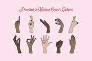 20 Vector Illustrated Hands + Extras, an Illustration by On Point Studio (Thumbnail 3 of 6)