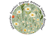 Floral Seamless Pattern, a Seasonal Illustration by Layerology (Thumbnail 2 of 3)