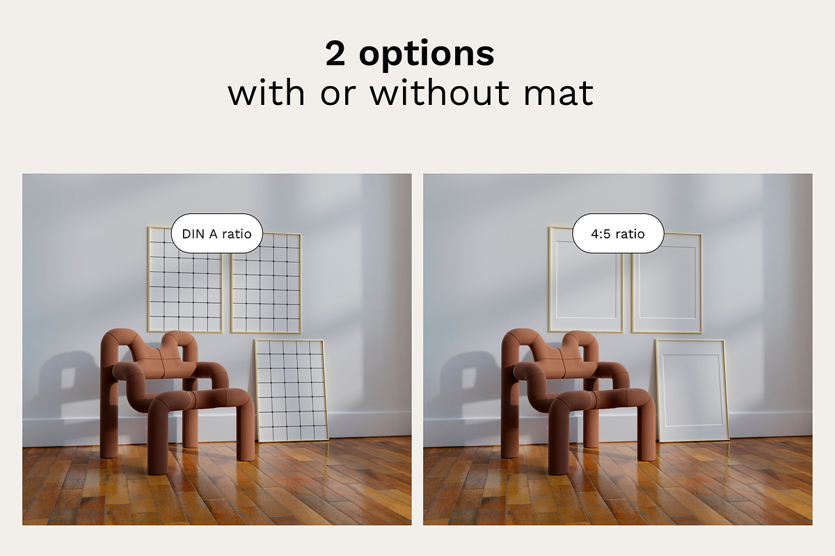Golden Frame Mockups SIMPLA, a Household Mockup by Bonumo (Photo 5 of 10)