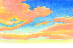 Oil Pastel Sunrise Sky