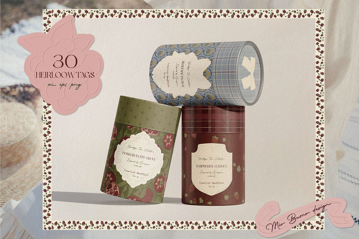 Heirloom Harvest Patterns & Frames, a Pattern Graphic by Mio Buono (Photo 13 of 15)
