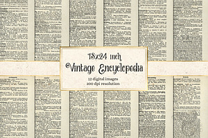 Vintage Encyclopedia Pages