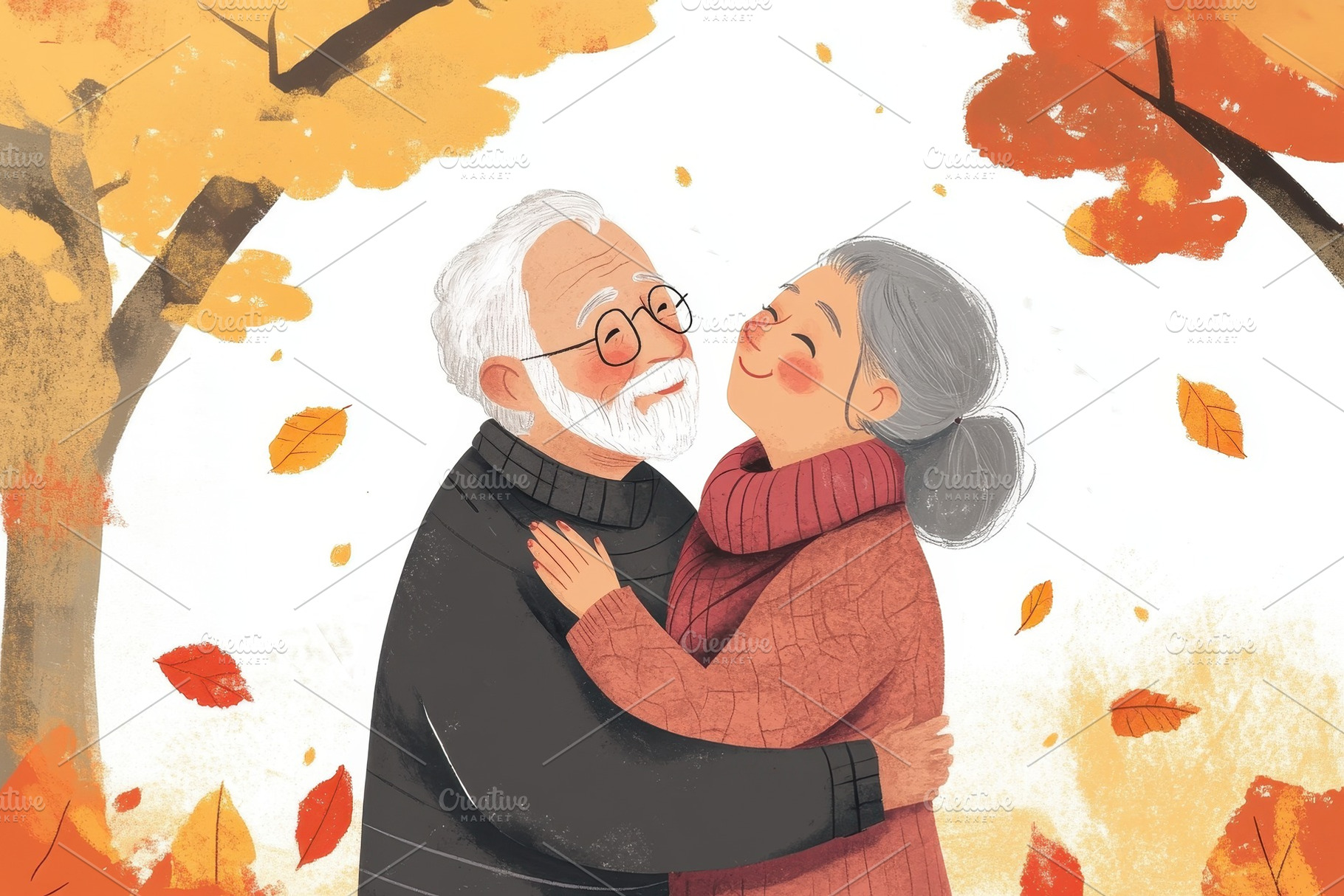 A joyful elderly couple in love, a Photo by Pavel_design